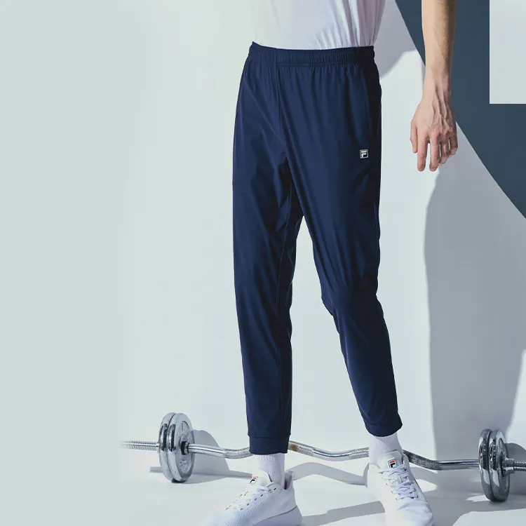 FILA Knitted Sports Pants Men's Navy Blue-2