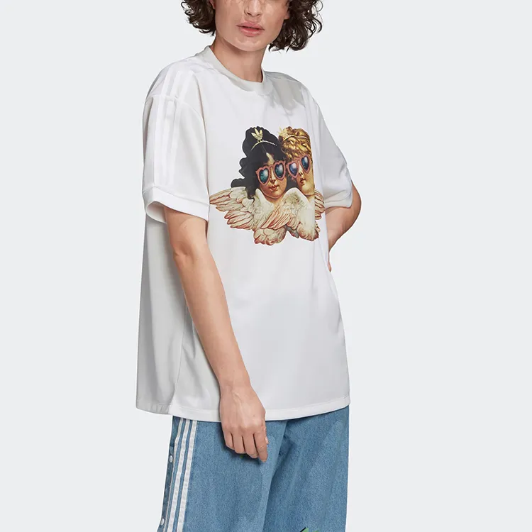 Adidas Originals Set in Sleeve T Shirt Women's White-5