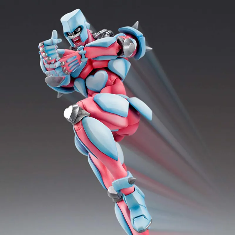 Medicos Super Action Statue JoJo's Bizarre Adventure Part 4 Diamond Is Unbreakable Crazy Diamond Chozokado Re Run Action Figure Blue & Red-2
