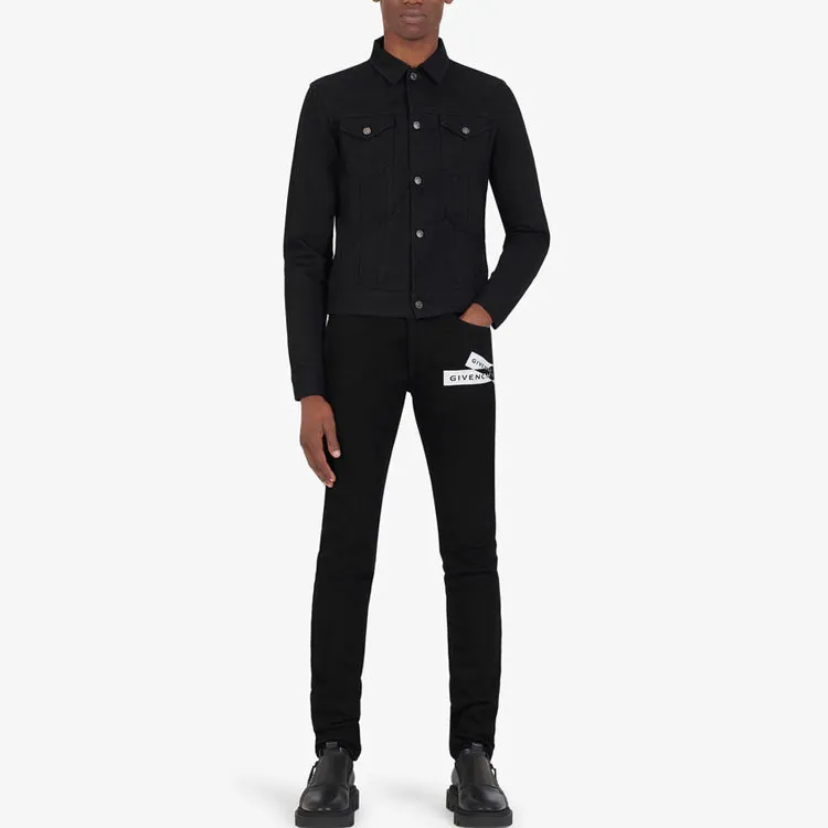 Givenchy Denim Jackets Men Black-3