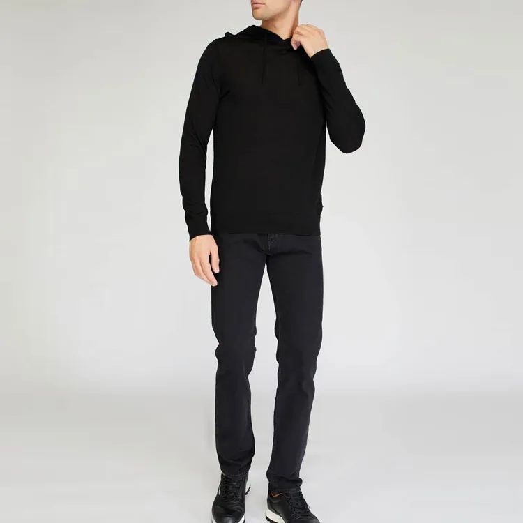 EMPORIO ARMANI Long Sleeved Drawstring Hoodie-3