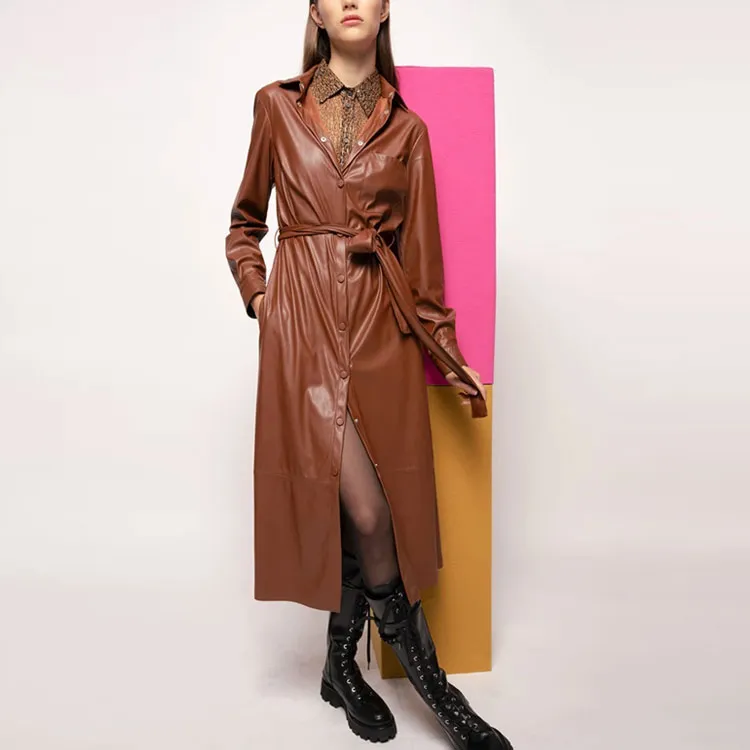 PINKO Trench Coats Women's Brown-3