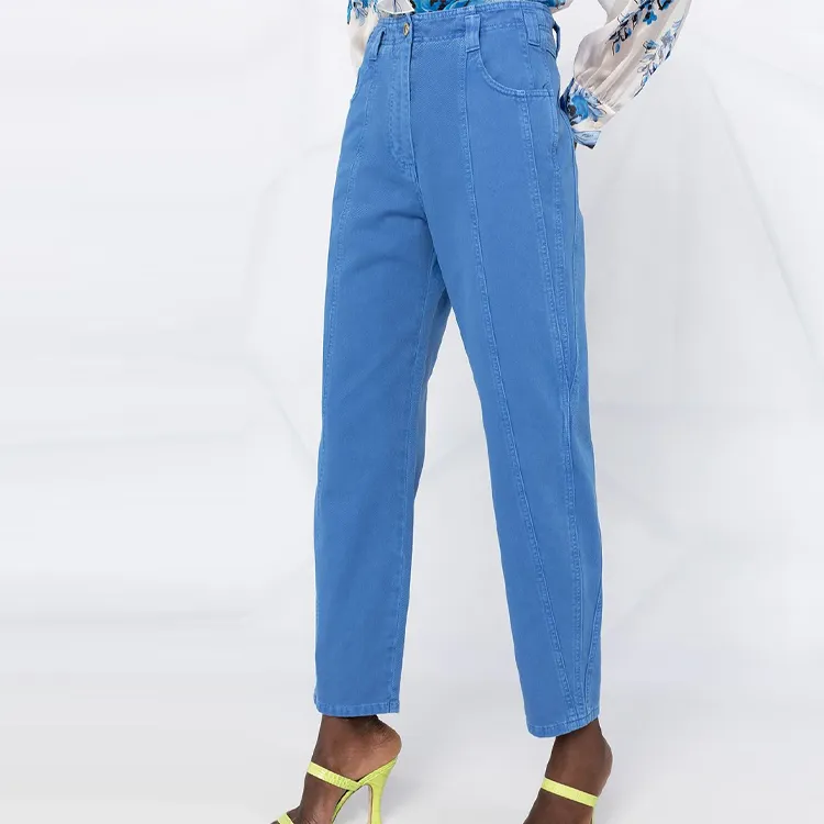 ALBERTA FERRETTI Tapered Pants Jeans Women's Blue-4