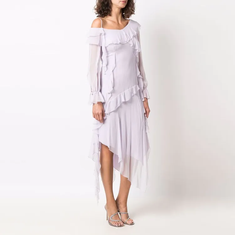 Blumarine Long-Sleeved Dresses Women's Purple-1