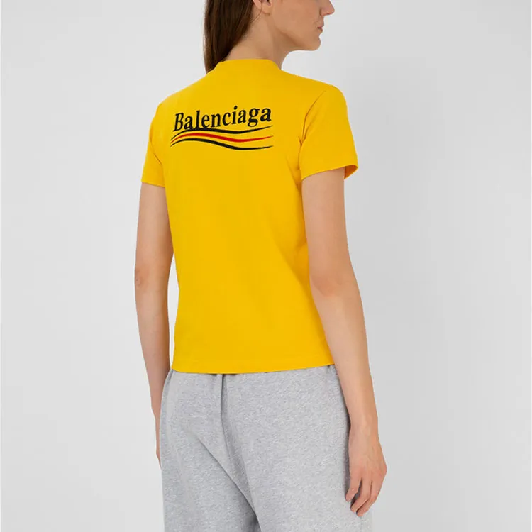 Balenciaga T Shirt Women's Yellow-3