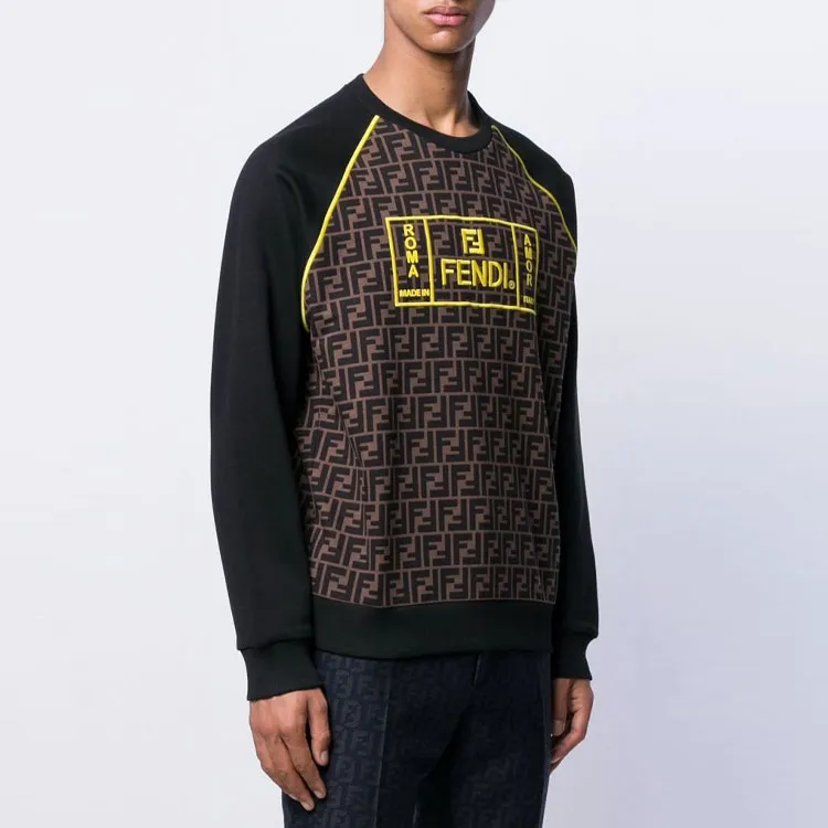 FENDI Sweatshirts Men Brown-4