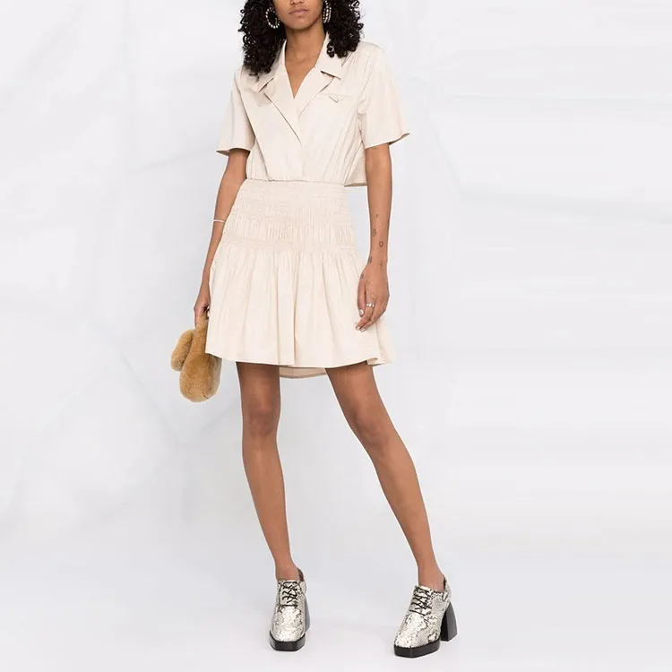 Self-portrait Short-Sleeved Dresses Women's Beige-3