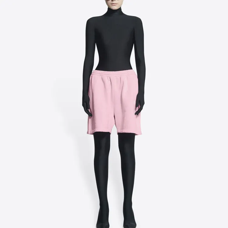 Balenciaga Casual Shorts Unisex Pink-2