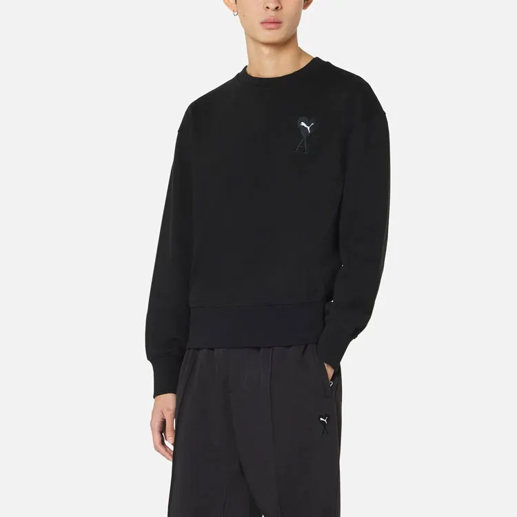 Amiparis X PUMA X Ami Co Branded Series Sweatshirts Men Black-4