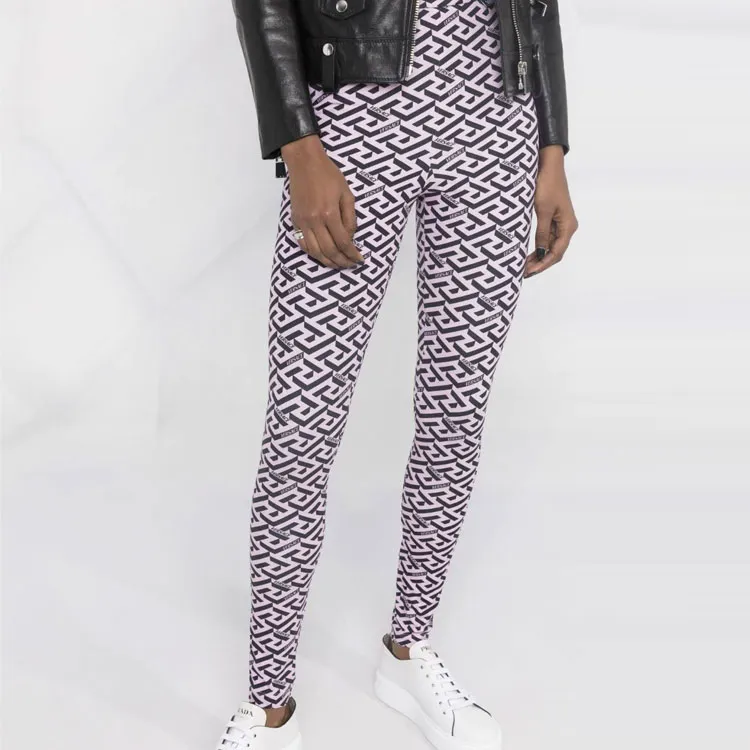 VERSACE La Greca Leggings Black-3