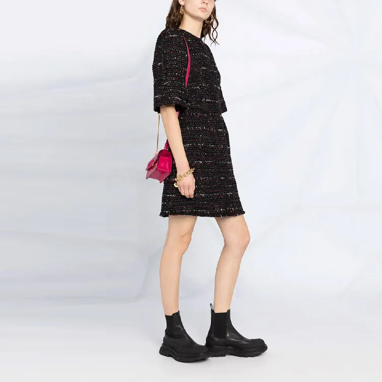 Alexander McQueen Short Sleeved Dresses Women's Black-3