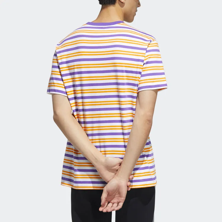 Adidas Neo SS22 T Shirt Unisex Purple Yellow White Multicolor-5