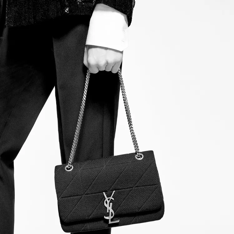 SAINT LAURENT Jamie Leather Shoulder Bag, Crossbody Bag, Shoulder Bag Women's Black-6