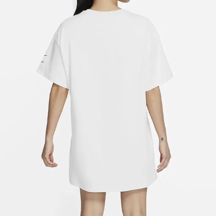Nike Sportswear Swoosh Short Sleeved Dresses Women's White-3