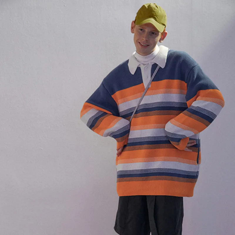 Loose Fit Sweater Unisex Orange-2