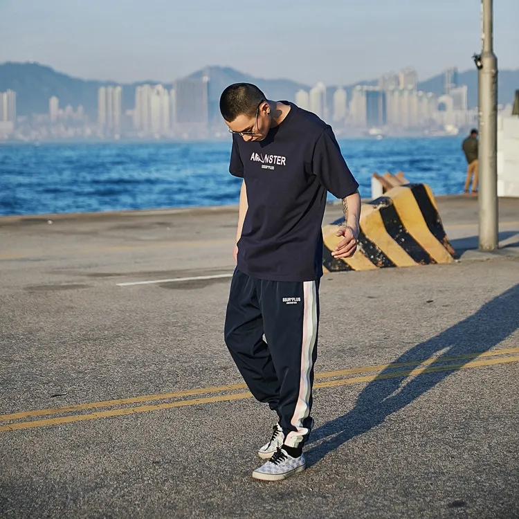 AMONSTER Jogger Casual Pants Unisex Navy Blue-4