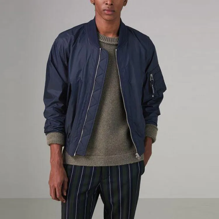 Burberry Jackets Men Navy Blue-4