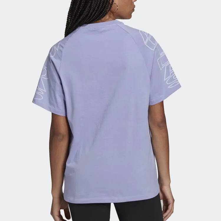 Adidas Originals T Shirts Women's Light Purple-2