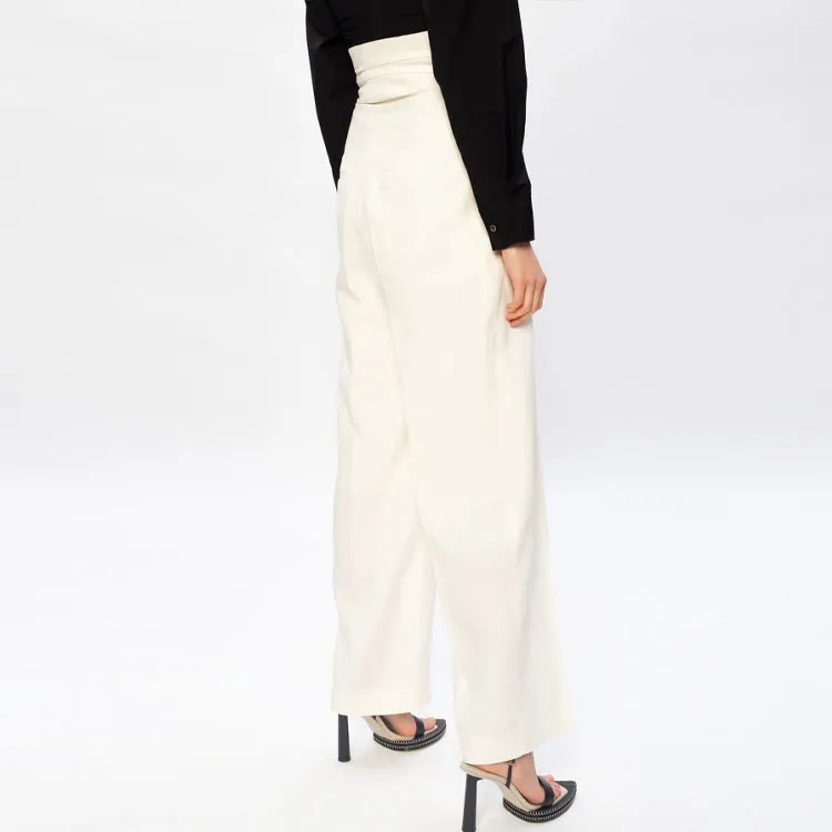 Jacquemus Casual Pants Women's Cream-2