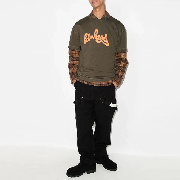 PALM ANGELS T Shirts Men Olive Green-1