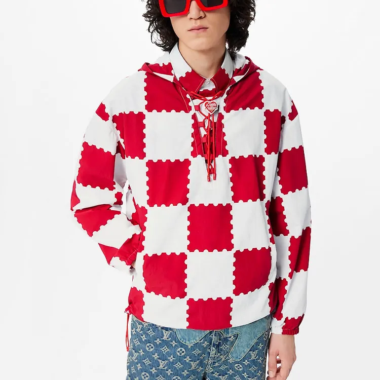 LOUIS VUITTON Jacket Men's Red White-3