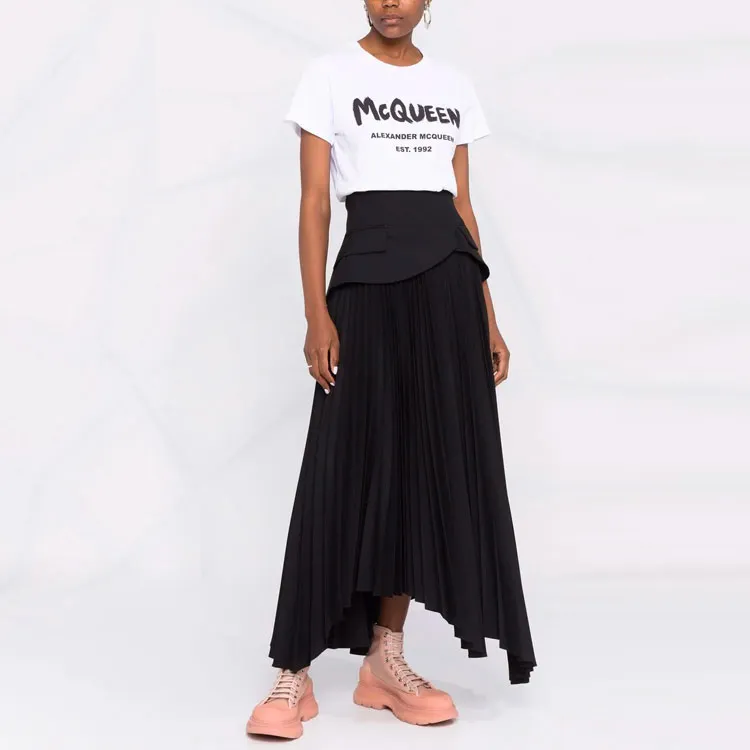 Alexander McQueen Logo Printed Crewneck T-Shirt-1