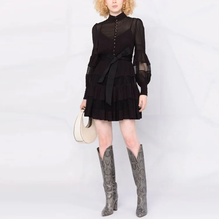 Zimmermann Long-Sleeved Dresses Women's Black-1