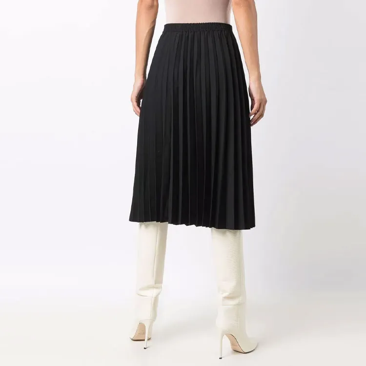Vetements Plissee Logo Skirt 'Black'-2