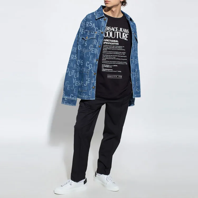 VERSACE JEANS COUTURE SS22 Regular T Shirt Men's Black-1
