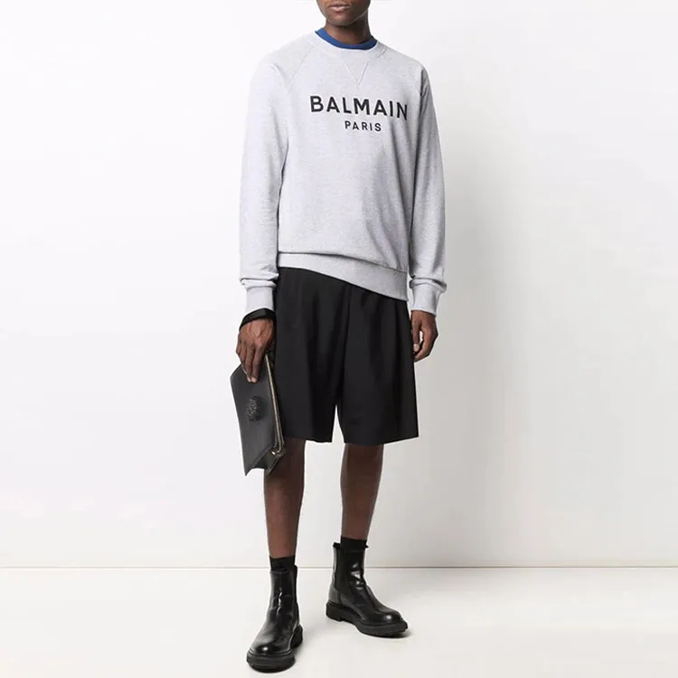 BALMAIN Sweatshirts Men Gray-1