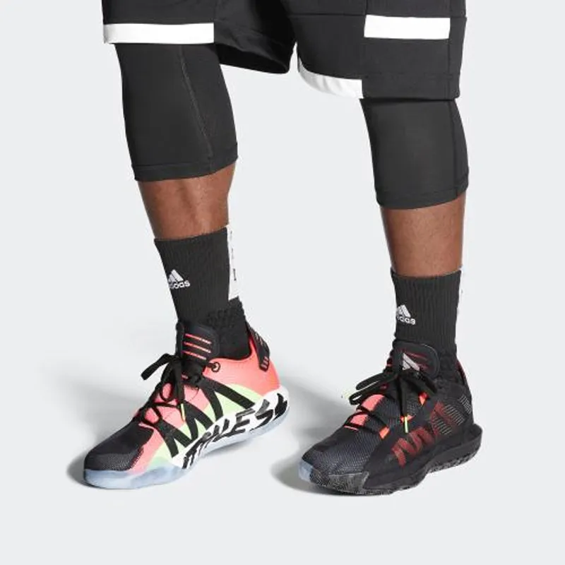 Adidas Dame 6 Black Red White-5