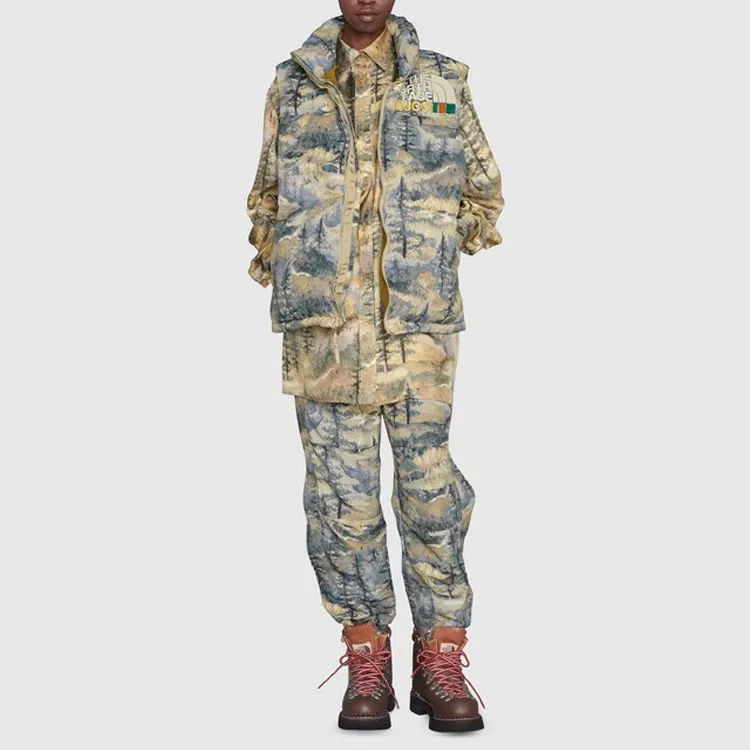 GUCCI X The North Face Nylon Pant Forest Print-1
