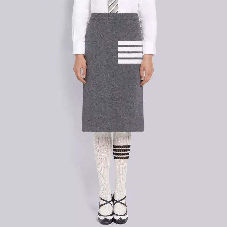 THOM BROWNE· Casual Long Skirt Women's Gray-2