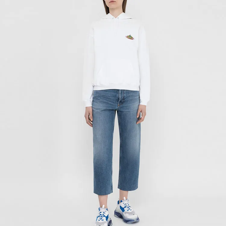 Balenciaga Sweatshirt Loose Fit Style Women's White-3