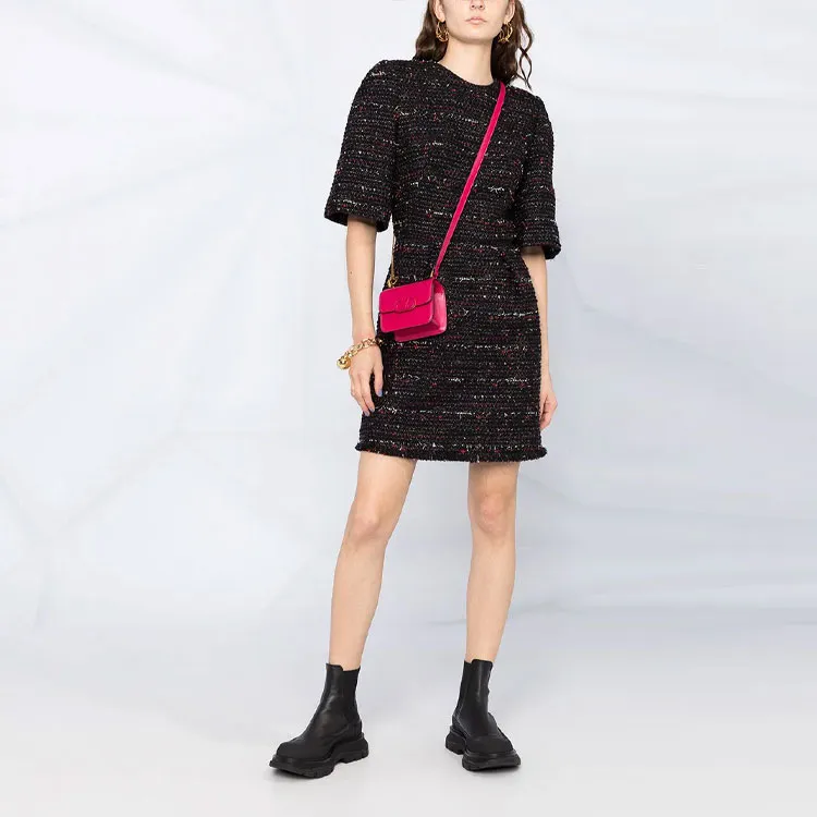 Alexander McQueen Short Sleeved Dresses Women's Black-1