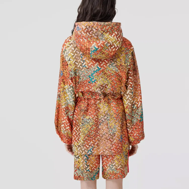 Burberry Binham Print Tp Monogram Jacket 'Bright Orange'-4