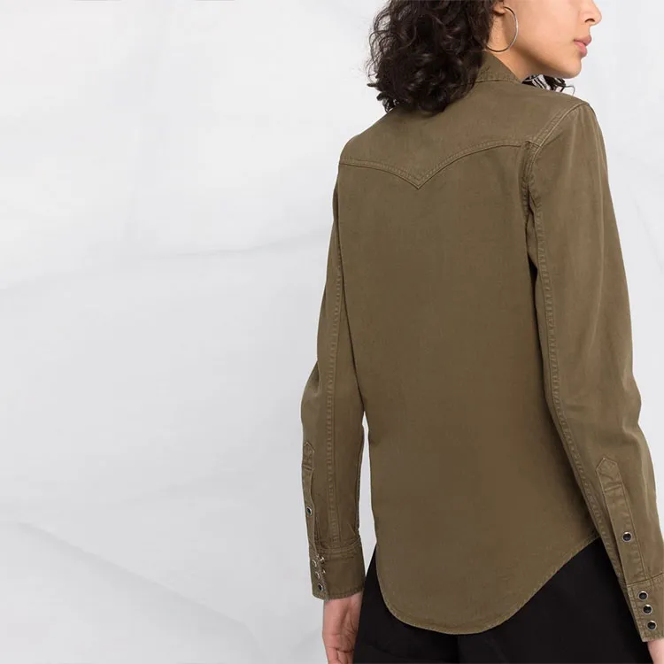 SAINT LAURENT Shirt Women's Khaki-3