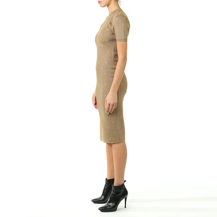 FENDI Ff Jacquard Body con Midi Dress-4