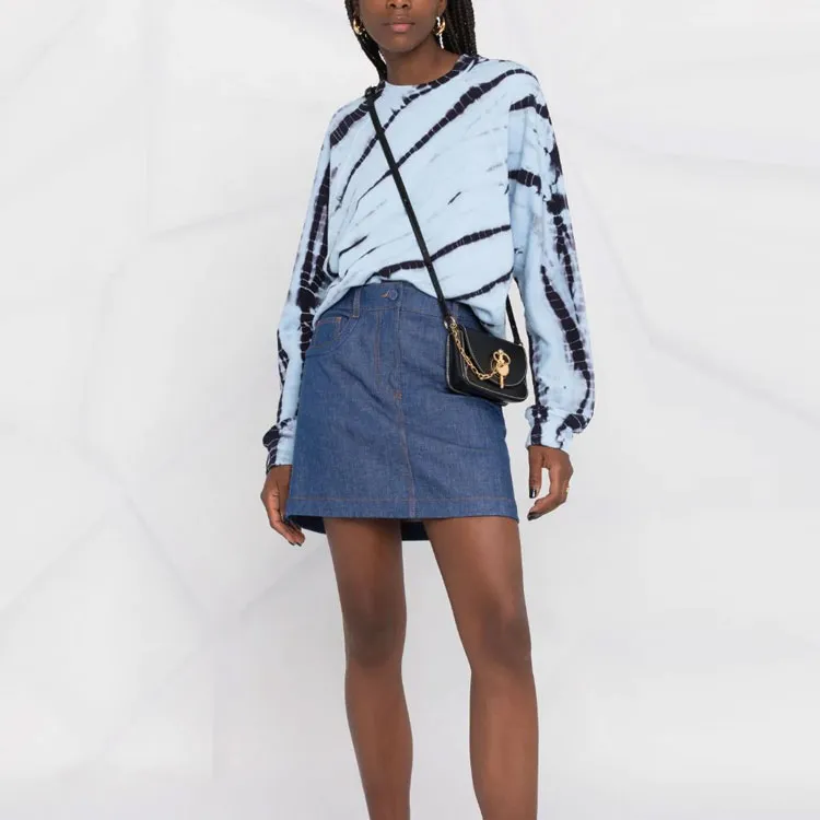 FENDI Denim Short Skirts Women's Blue-1