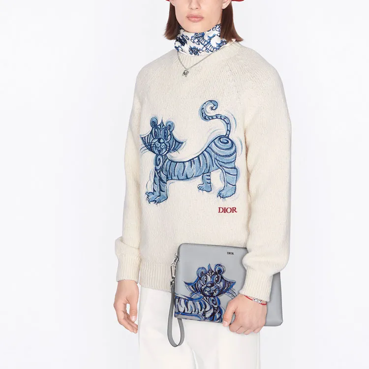 DIOR Quarterly New Products Sweaters Men White-5
