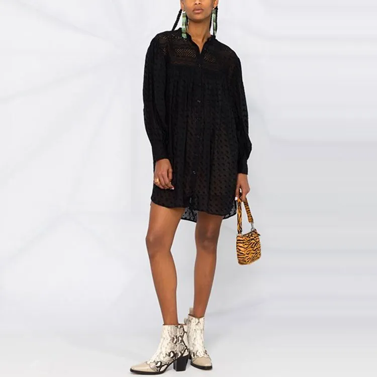 ISABEL MARANT Long-Sleeved Dresses Women's Black-3