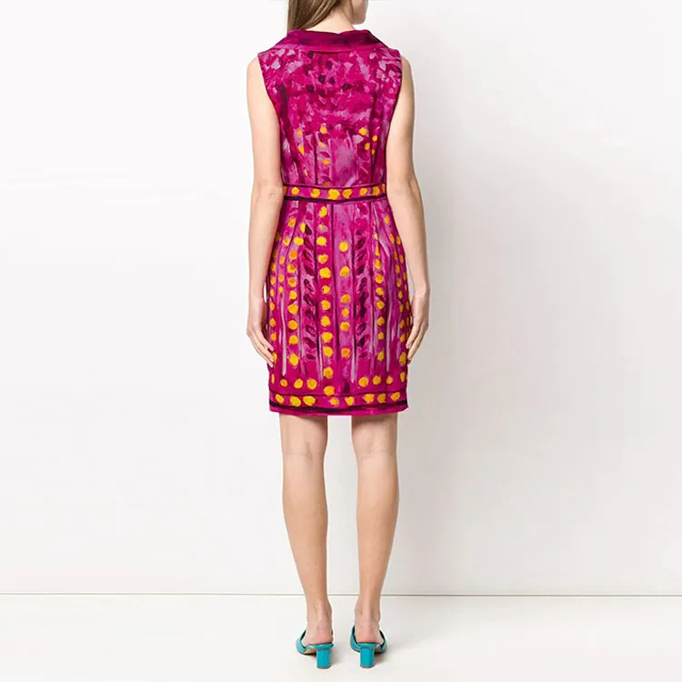 MOSCHINO Brushstroke Print Sleeveless Dress-2