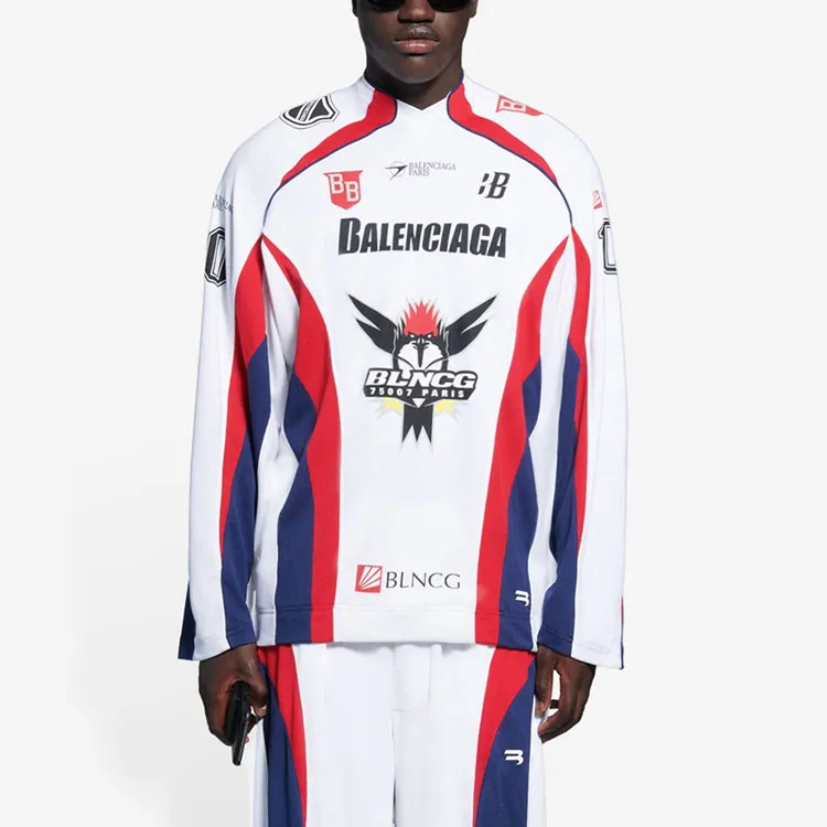 Balenciaga Long Sleeve Hockey T Shirt-4