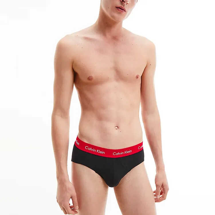 CALVIN KLEIN Underpants Men's 1 Set Of 3 Packs Lake Blue/Purple/Red-3