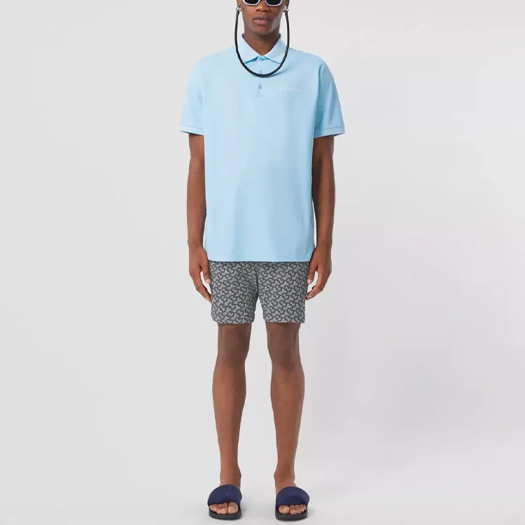 Burberry Polo Shirts Men Light Blue-1