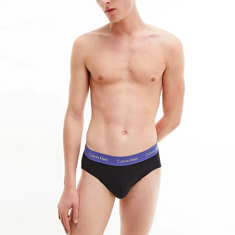 CALVIN KLEIN Underpants Men's 1 Set Of 3 Packs Lake Blue/Purple/Red-4