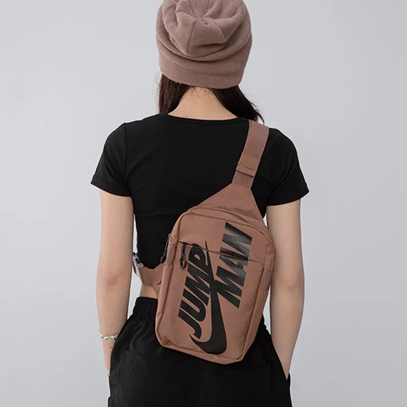 Jordan Fabric Crossbody Bags Fanny Pack Sling Bags Regular Unisex Brown-4