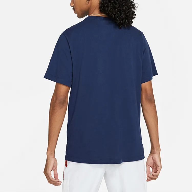 Nike T Shirts Men Navy Blue-3