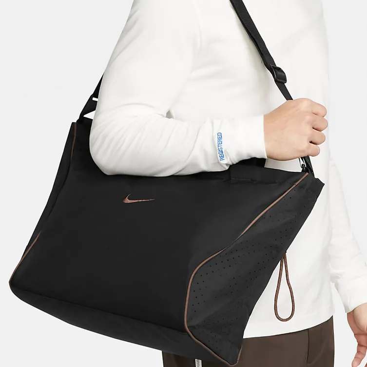 Nike Fabric One Shoulder Handbag Regular Men's Black/Ore Gray-5