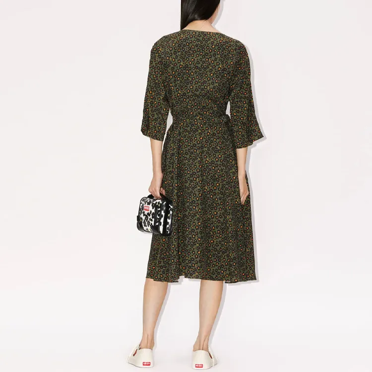 KENZO Leopard-print Midi Dress-3